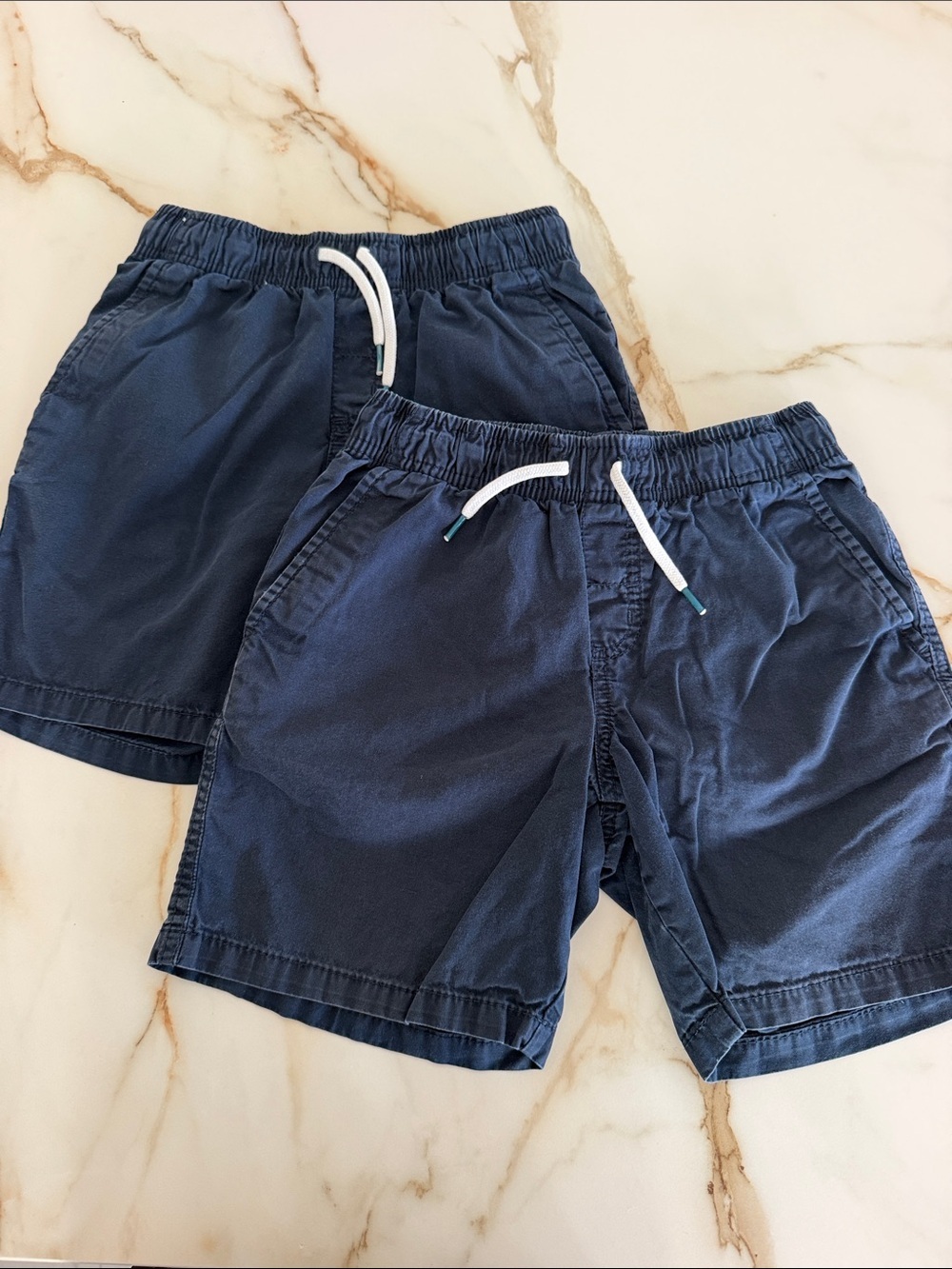 Cat & Jack Navy Elastic-Waist Drawstring Shorts